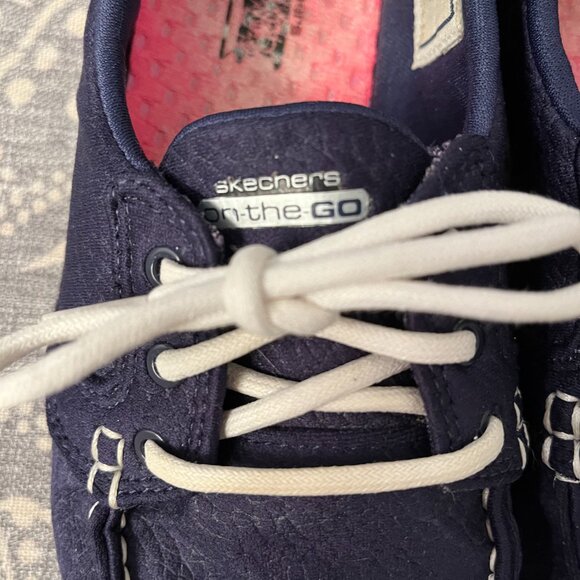 Skechers On-The-Go Blue Docker Shoes Womens Size 6.5 - Picture 9 of 13